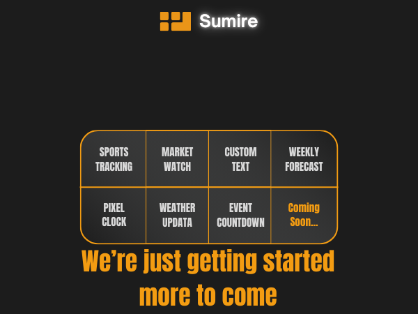 Sumire LED Ticker – Real-Time Stock, Sports & Crypto Scrolling Display | Wi-Fi Pixel Screen for Man Cave, Office or Desk, Scrolling Messages, No Subscription | Smart Gift for Fans & Investors – 10”x5”